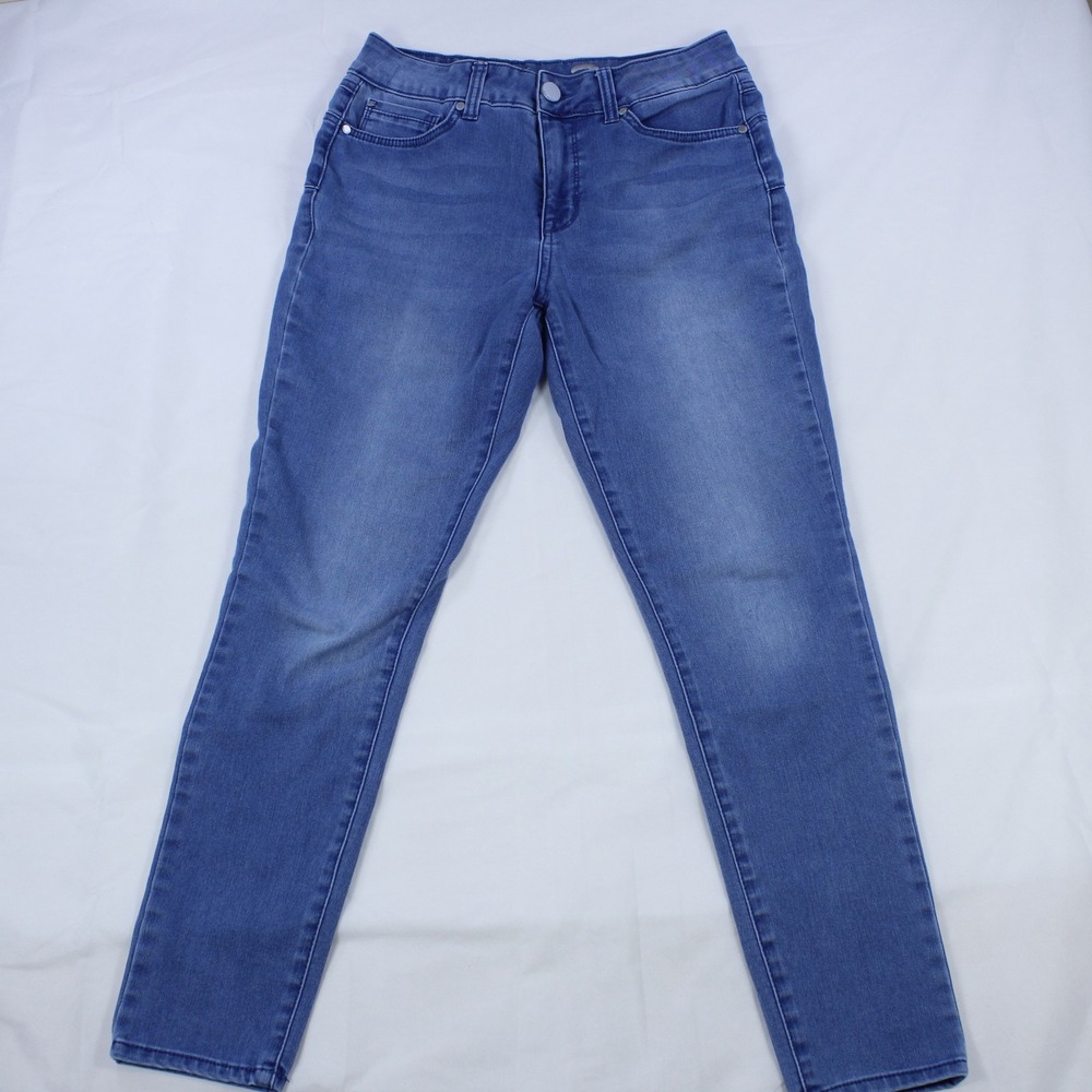 Seven7 Women's Skinny Jeans – Fitted Stretch Denim (Medium Blue), Size 6